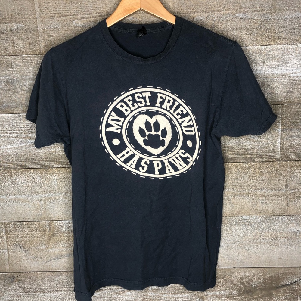 My best friend has paws animal lover rescue t shirt